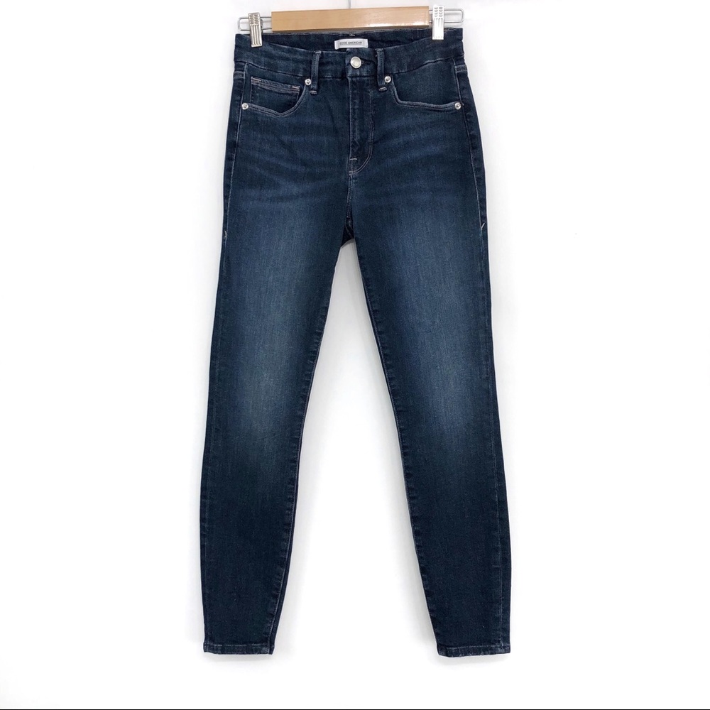 GOOD AMERICAN Good Legs Crop Blue 260 4/27